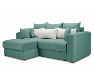 Диван угловой еврокнижка со спальным местом Мэдисон, микровелюр