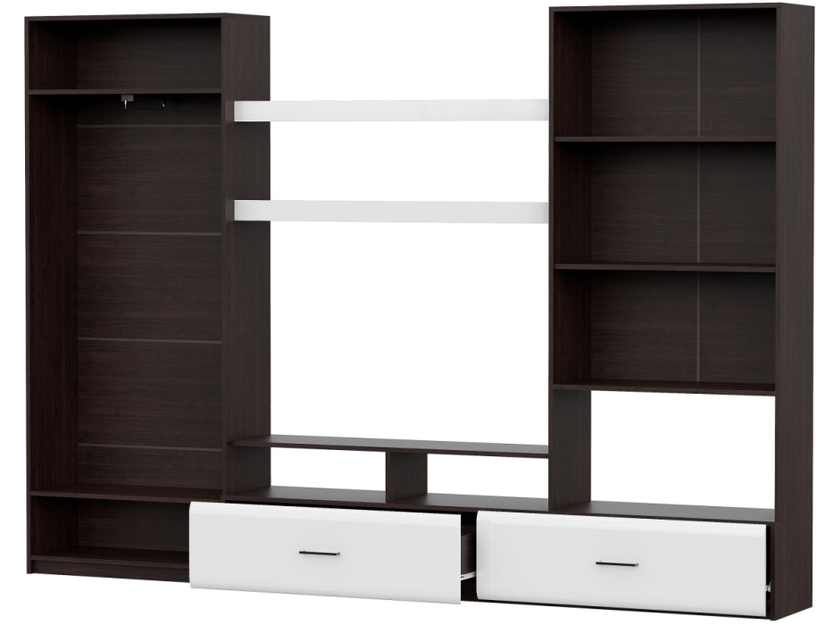 Стенки для гостиной, Гостиная Jimenez дуб венге / белый глянец