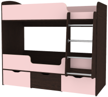 Для подростков, Кровать двухъярусная Малыш Двойняшка, Венге
