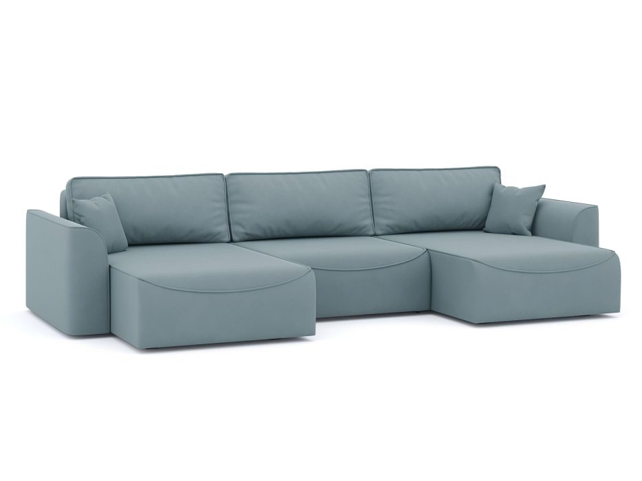 Диваны угловые в гостиную, Диван-кровать П-образный Рафаэль еврокнижка НПБ, велюр