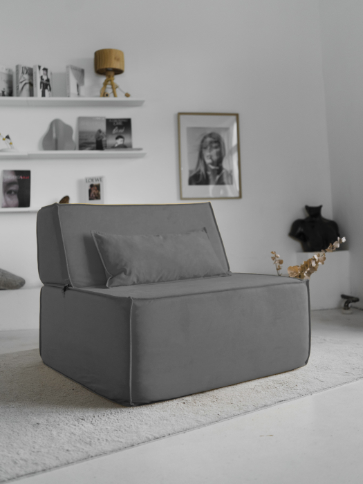 Гостиная, Бескаркасное кресло Клайд,велюр