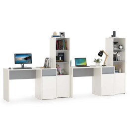 Письменные столы со стеллажами для двоих детей Торонто № 07