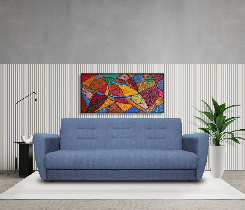 Диваны с ящиком для белья, Диван-кровать Лира, астра, 120