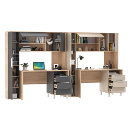 Компьютерные столы для домашнего офиса с тумбочками Комфорт 12.95N