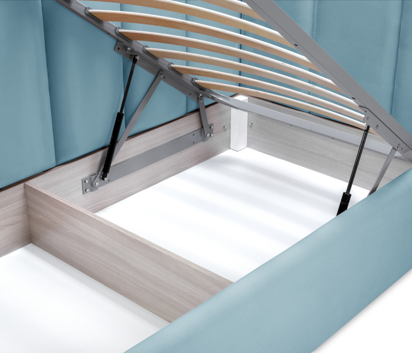 Кровати с мягким изголовьем, Кровать Мия 120 с подъемным механизмом, микровелюр