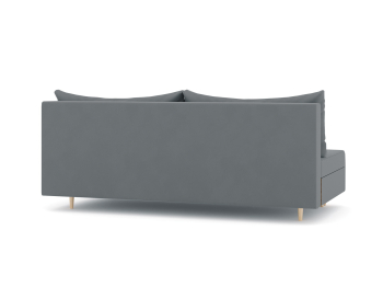 Диван-кровать еврокнижка Смайл без подлокотников, велюр