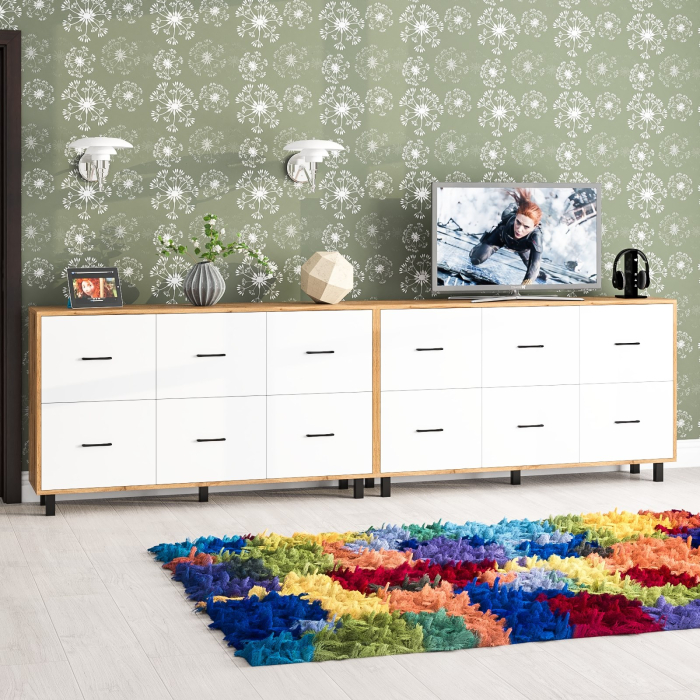 ТВ-тумбы, Два комода-тумбы с ящиками и на ножках РВК 127-1504