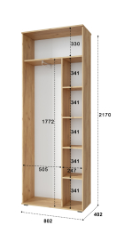 Шкаф для одежды Эмилия ЭЛ-13К глухой