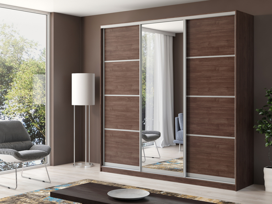 Шкафы-купе, Шкаф купе 3-х дверный Айсберг 240+зеркало