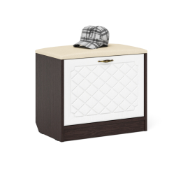 Два шкафа с дверками и обувница с сиденьем П-6 № 07 МДФ фрезеровка ромб