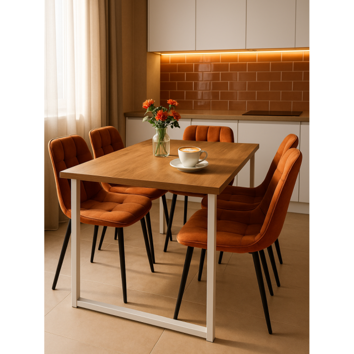 Обеденные столы, Деревянный стол Лиман 117 x 77 (белые ноги)