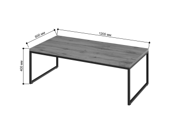 Столик журнальный Айсберг Лофт 03 Белый