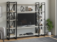 Стеллажи, Стеллаж Айсберг Лофт 200х182-4 v4 черный