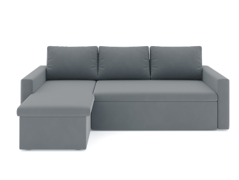 Диван-кровать угловой Турин дельфин, велюр