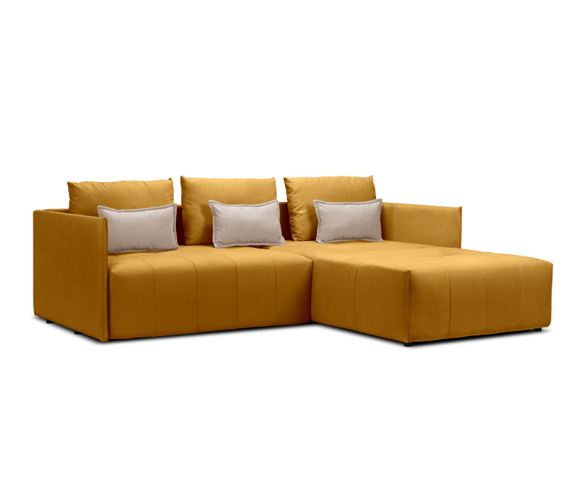 Диваны угловые в гостиную, Диван еврокнижка угловой Чилетти, микровелюр