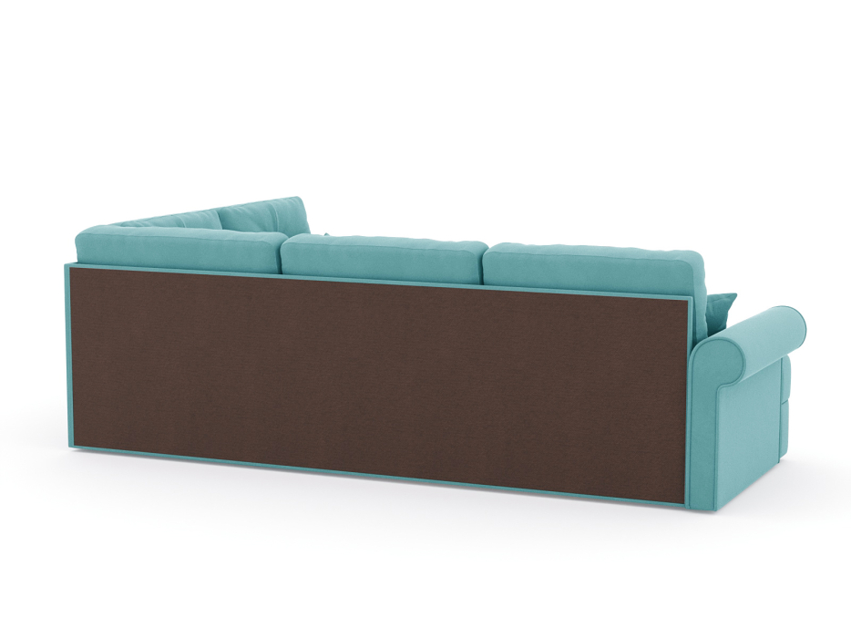 Диваны угловые в гостиную, Диван-кровать угловой Мирта дельфин, велюр