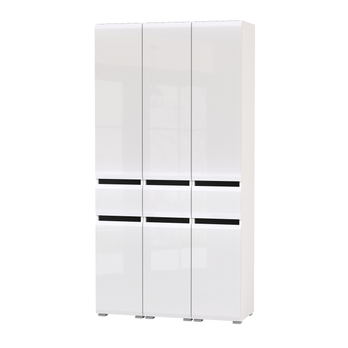 Шкафы распашные, Три пенала с выдвижными ящиками Сидней