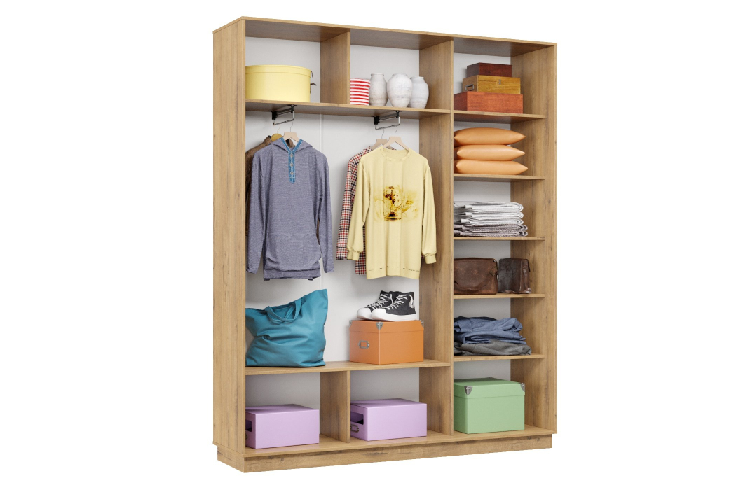 Шкафы-купе 3-х дверные, Шкаф-купе Премьер 23 (01ЗГ;01ЗГ;01ЗГ) фасады зеркало графит/трёхдверный/Профиль чёрный муар