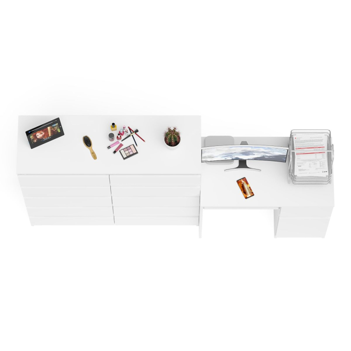 Компьютерные столы, Комод большой МК1200 10-ть ящиков Мори и стол компьютерный МС-1 правый