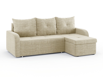 Диван-кровать угловой Мини Люкс трехсекционная еврокнижка, рогожка Люкс