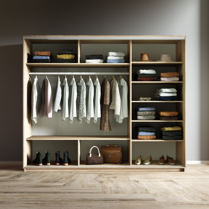 Шкафы-купе 3-х дверные, Шкаф-купе Экспресс 3-х дверный Фотопечать Ленты Стекла 210х60х220