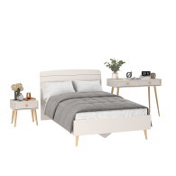 Спальные гарнитуры, Кровать Афина 1200 с прикроватной тумбочкой и столом с ящиками