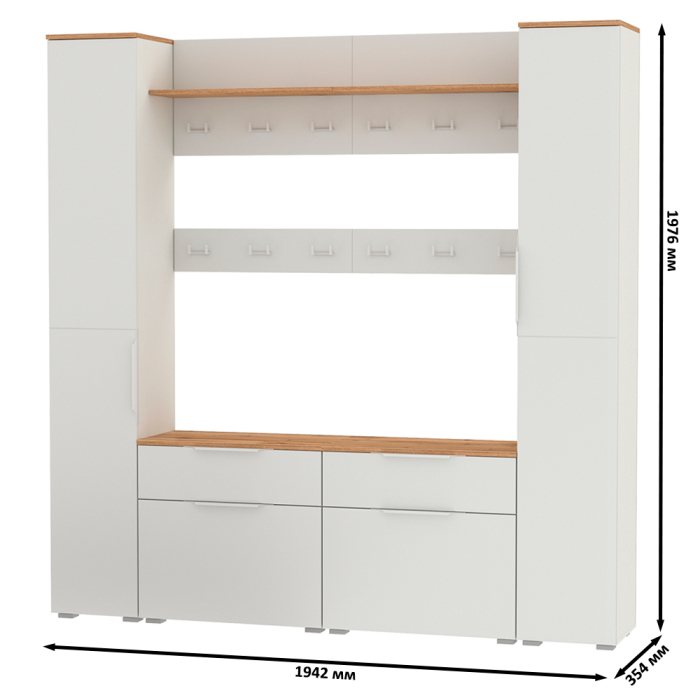 Прихожие, Узкая мебель в прихожую Октава № 35