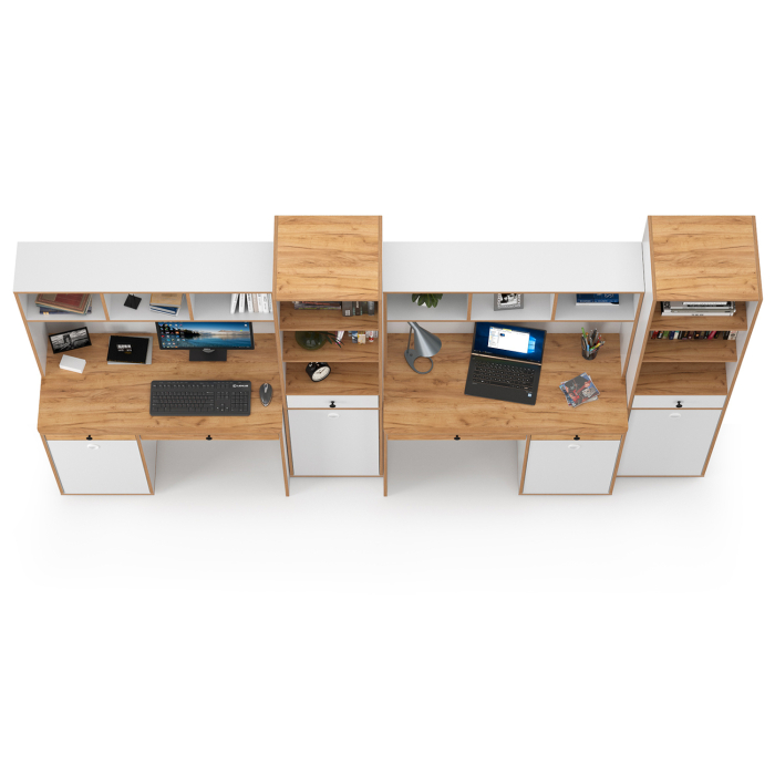 Офисная мебель, Мебельная стенка в молодёжную комнату для двоих детей Вуди № 17