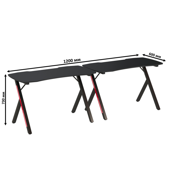 Прямые компьютерные столы, Два игровых компьютерных стола Мебель--24 GT-2310