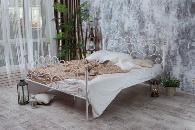 Кованая кровать Кармен 1.8 с двумя спинками