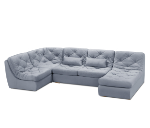 Диван модульный Борнео со спальным местоп П-образный, велюр