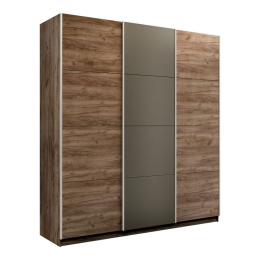 Шкаф-купе Прайм 3-х дверный Стекла хаки/ДСП/Доводчики 180х57х230