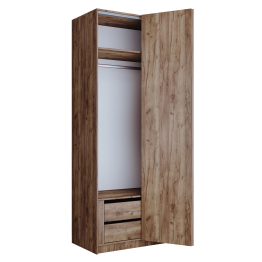 Шкаф складной Е1 Локер ("Гармошка" с системой Push to Move/Правый)101х52,5х220 см, с модулем