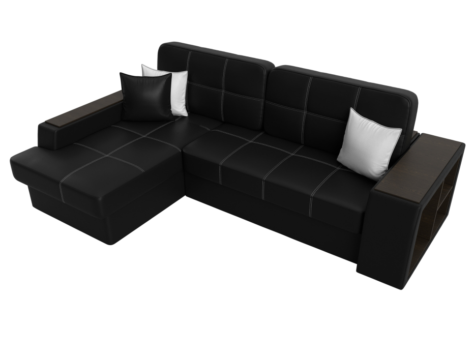 Диваны угловые в гостиную, Угловой диван Брюссель левый угол, экокожа