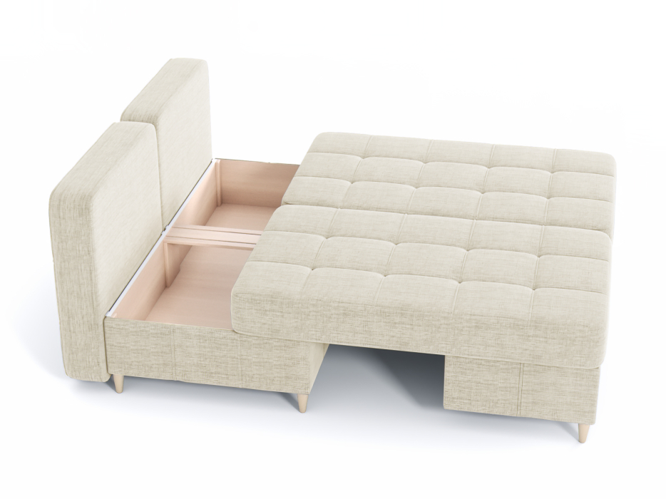 Диваны угловые в гостиную, Диван-кровать угловой Оливер Люкс 2 еврокнижка-трансформер, рогожка Люкс