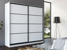 Шкафы-купе 2-х дверные, Шкаф купе 2-х дверный Амстердам 160 (белый/глухой)