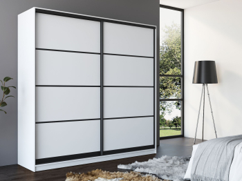 Шкаф купе 2-х дверный Амстердам 160 (белый/глухой)