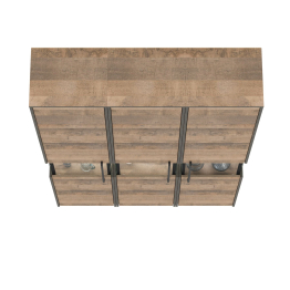 Набор из трёх пеналов с подсветкой в гостиную Трувор