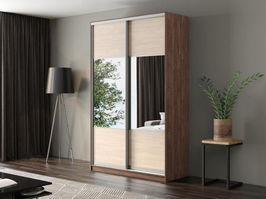 Шкафы-купе, Шкаф-купе Айсберг 150 ШАМОНИ ТЕМНЫЙ (шамони светлый/комбинированный)