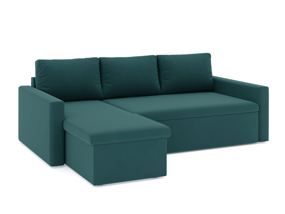 Диваны угловые в гостиную, Диван-кровать угловой Турин дельфин, велюр