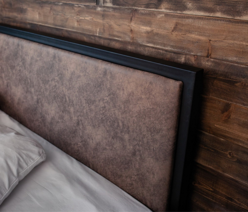 Кровати 160х200, Кровать в стиле лофт Лоренцо 1.6 (Черный)