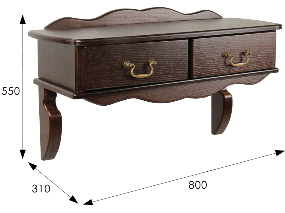 Туалетные столики, Консоль настенная Мебелик Берже 20