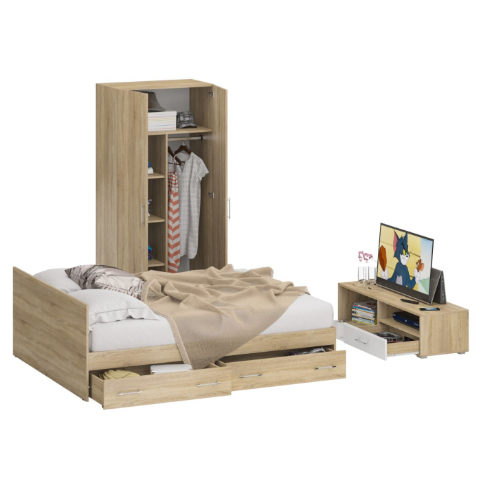 Спальные гарнитуры, Спальня Стандарт № 3 с кроватью 1600 с ящиками