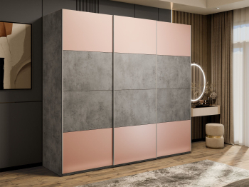 Шкаф-купе Эста 3-х дверный ДСП/Стекла пудра/Доводчик 300х66х240