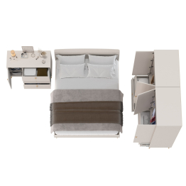 Спальня Афина Сп-18 кровать 1600 с комодом и двумя шкафами