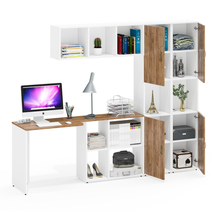 Домашние кабинеты, Уголок для школьника Лидер-8 из стола-трансформера с полкой и двумя пеналами