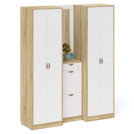 Модульная мебель в прихожую П-6 № 14 МДФ фрезеровка прованс