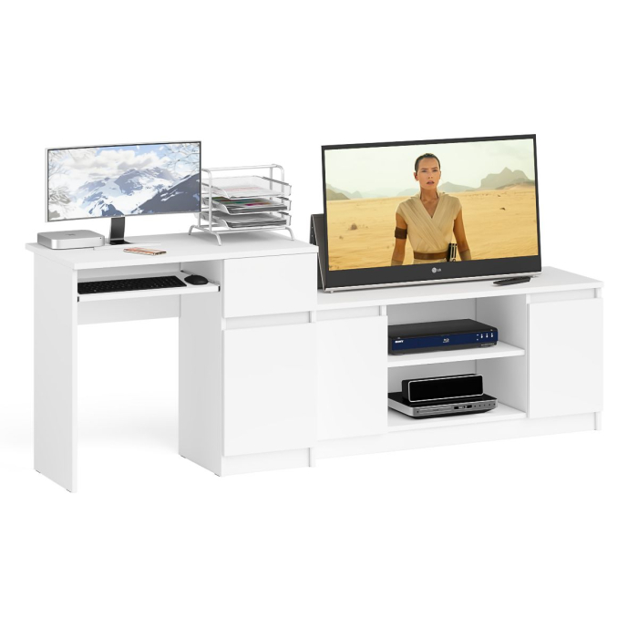 Домашние кабинеты, Компьютерный стол МС-1 правый с тумбой МТВ-1200 Мори