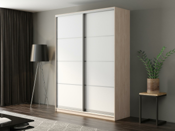 Шкаф-купе Айсберг 180 ШАМОНИ СВЕТЛЫЙ (белый/глухой)