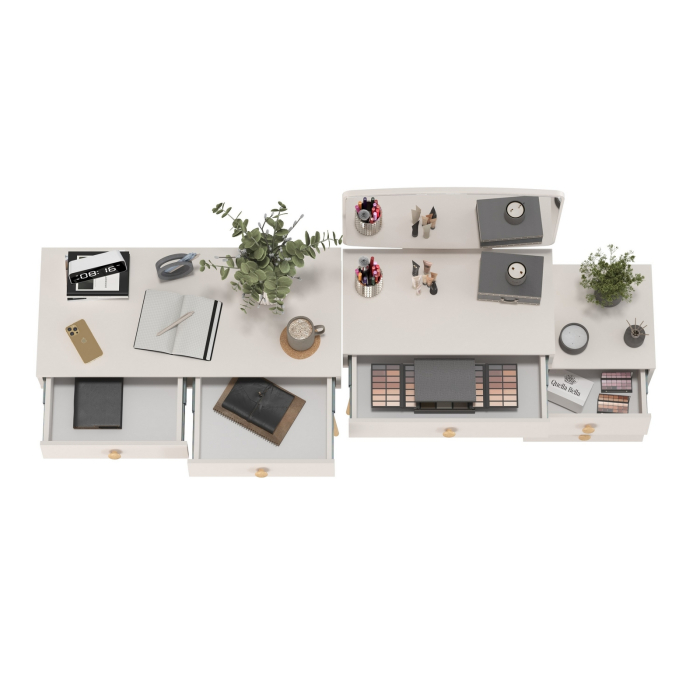 С зеркалом, Туалетный стол с зеркалом Афина и стол на ножках